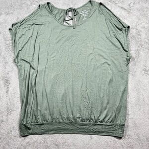 Green Loose Fit Off Shoulder‎ Top Women's Plus 2X Torrid